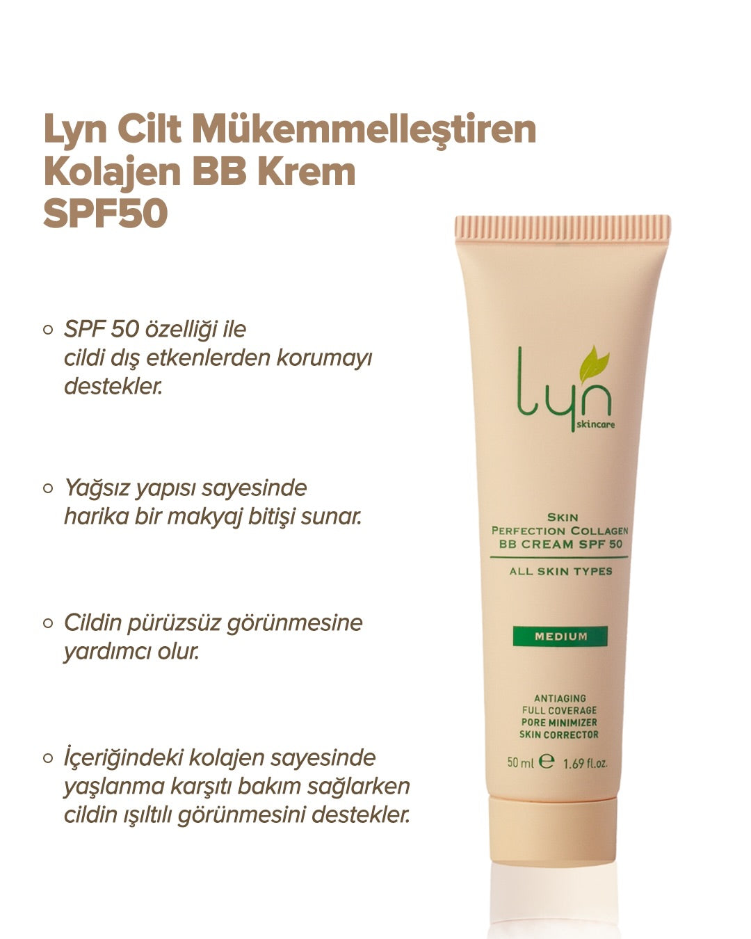 Cilt Mükemmelleştiren Kolajen BB Krem SPF50